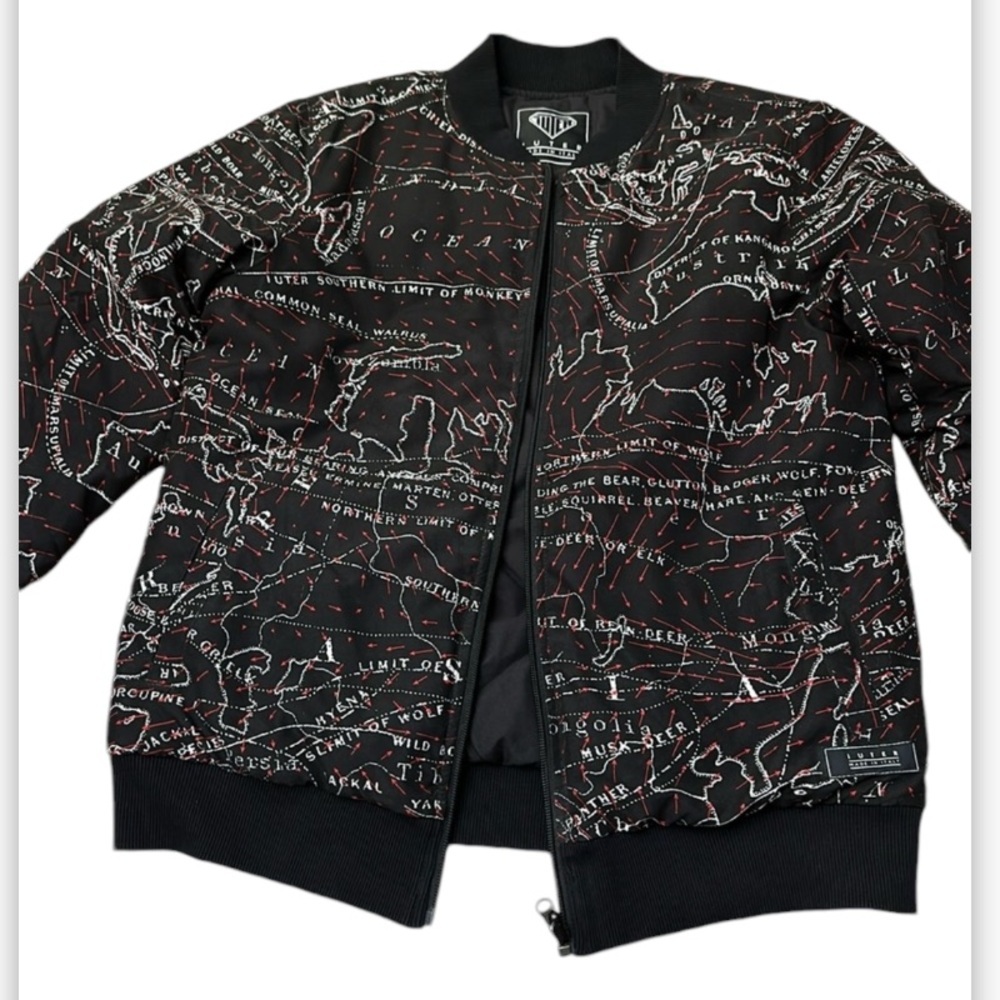 IUTER ⭐️ map bomber jacket